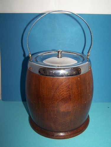 Vintage oak ice bucket - oak,