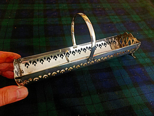 Antique silverplated biscuit - silverplated,