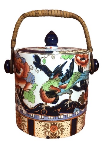 Antique ceramic biscuit barrel