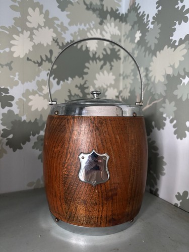 Vintage oak and chrome plate - oak,