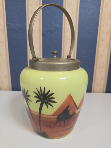 Vintage ceramic biscuit barrel - vintage,