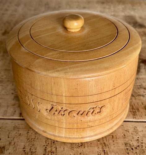 Wood ware biscuit barrel - ware,