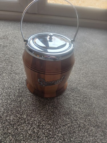 Vintage wooden biscuit - biscuit, barrel